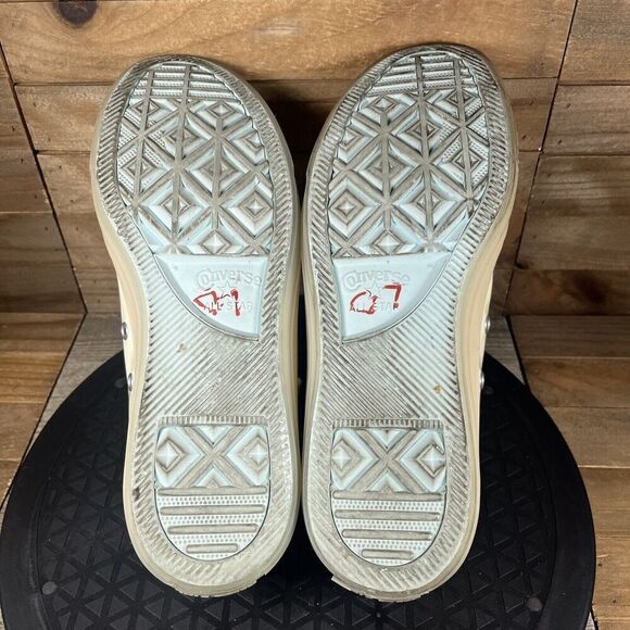 Converse Womens Sz 8 CTAS Low Top White Glow Synthetic Patent Sneakers 165605C - Picture 9 of 10